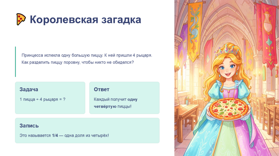 Добро пожаловать в Королевство Долей! Мир дробей