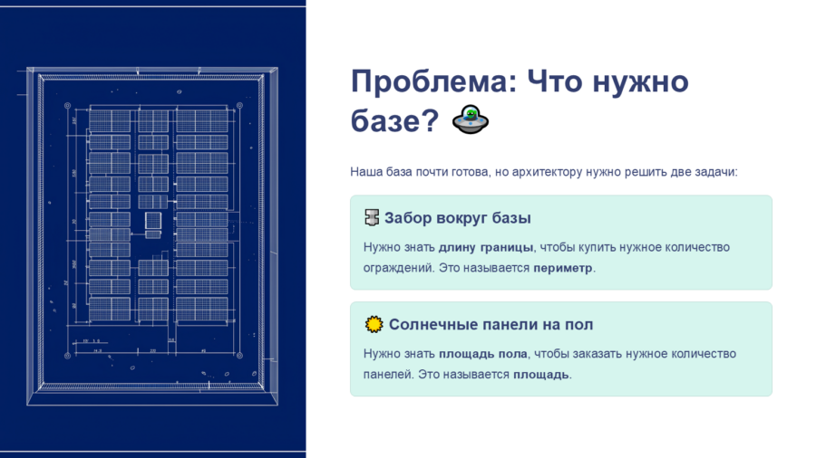 Миссия Марс: Периметр и площадь