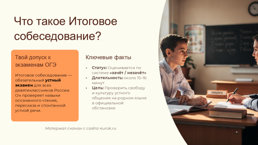 Итоговое собеседование по русскому языку: Подготовка и алгоритмы