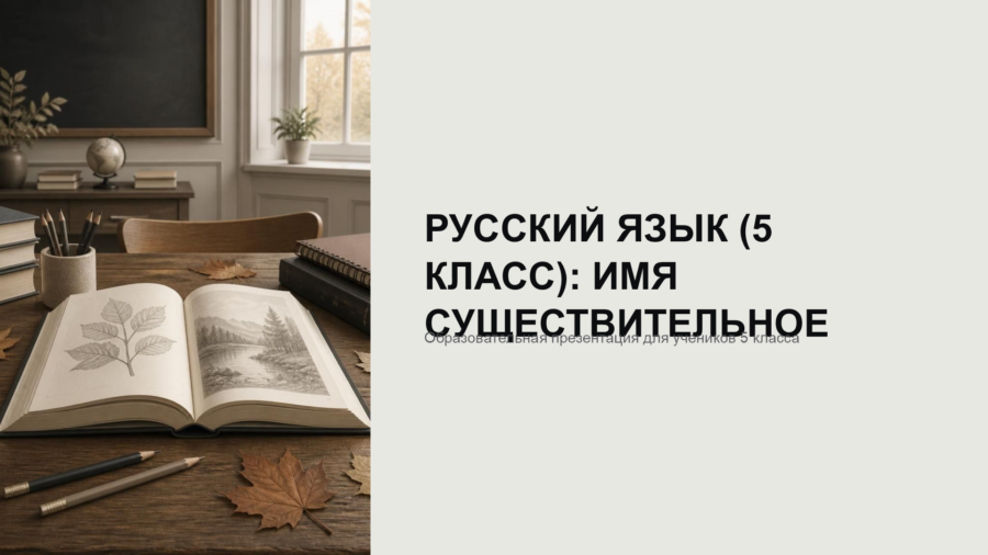 Имя существительное: Одушевленные, неодушевленные, собственные и нарицательные (5 класс)