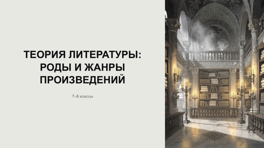 Теория литературы: Роды и жанры литературных произведений (7–8 класс)