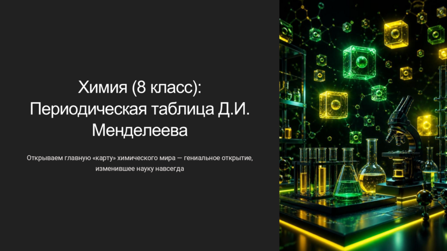 Периодическая таблица Д.И. Менделеева: Структура, периоды и группы (8 класс)