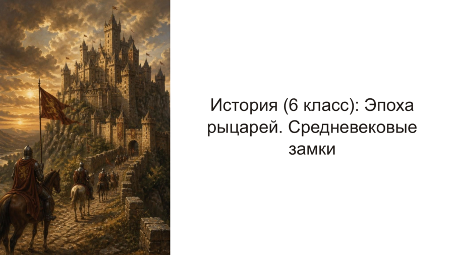 Эпоха рыцарей: Средневековые замки, вооружение и кодекс чести (6 класс)
