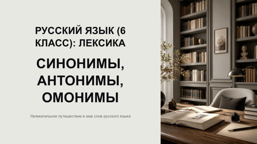 Лексика и фразеология: Синонимы, антонимы, омонимы и паронимы (6 класс)
