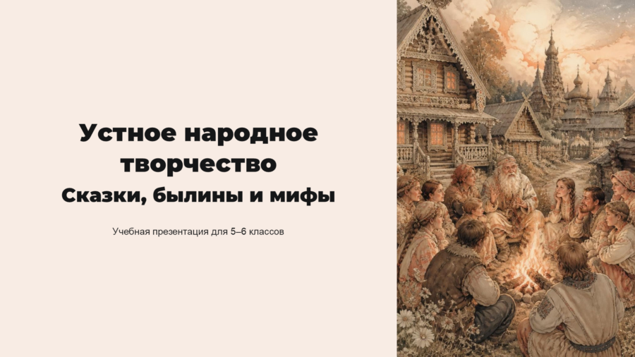Устное народное творчество: Сказки, былины и мифы (5–6 класс)