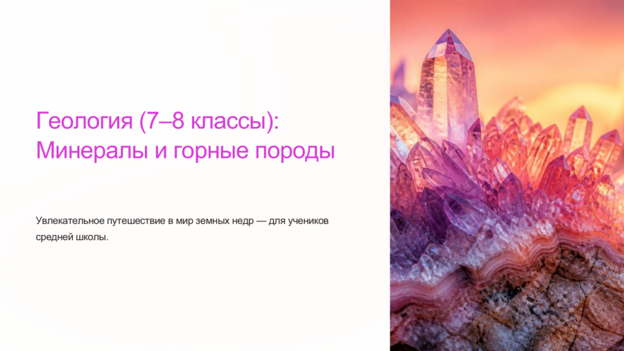Геология: Минералы и горные породы Земли (7–8 класс)