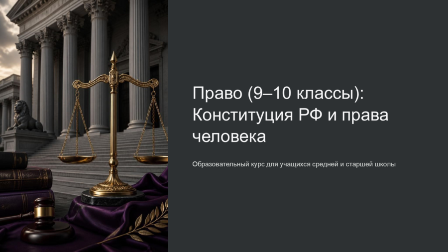 Конституция РФ и права человека: Основы правового государства (9–10 класс)