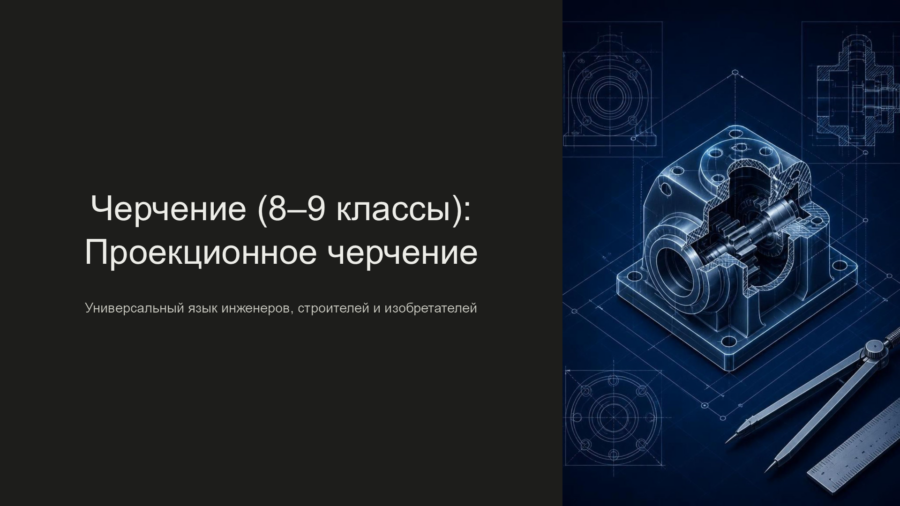 Проекционное черчение: Метод прямоугольного проецирования и виды (8–9 класс)