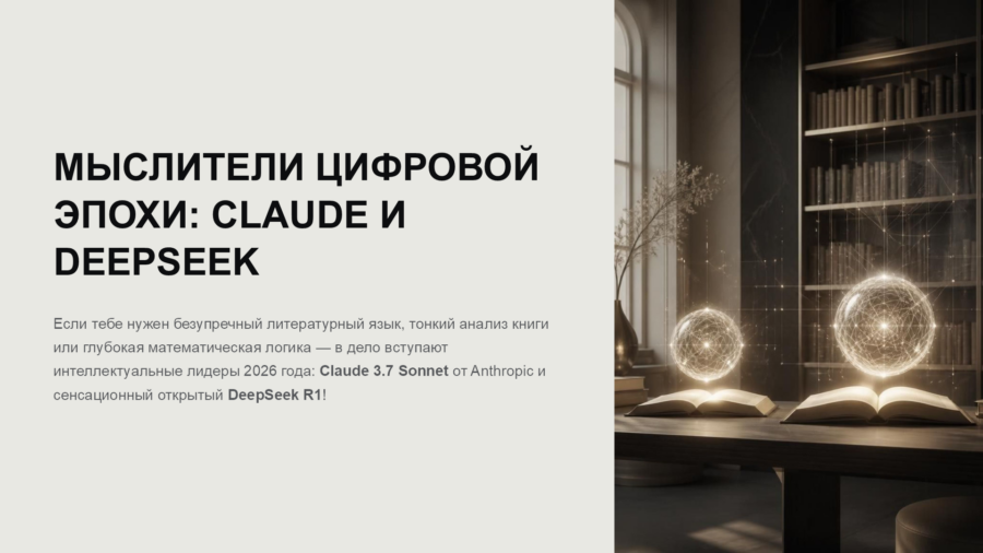 Claude 3.7 Sonnet и DeepSeek R1: Мыслители, писатели и открытый код (8–11 класс)