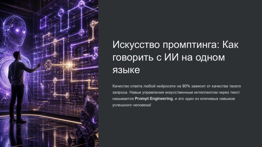 Искусство промптинга: Метод цепочки мыслей и формула R-C-T-F (8–11 класс)